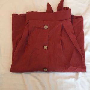 High wasted button up skirt